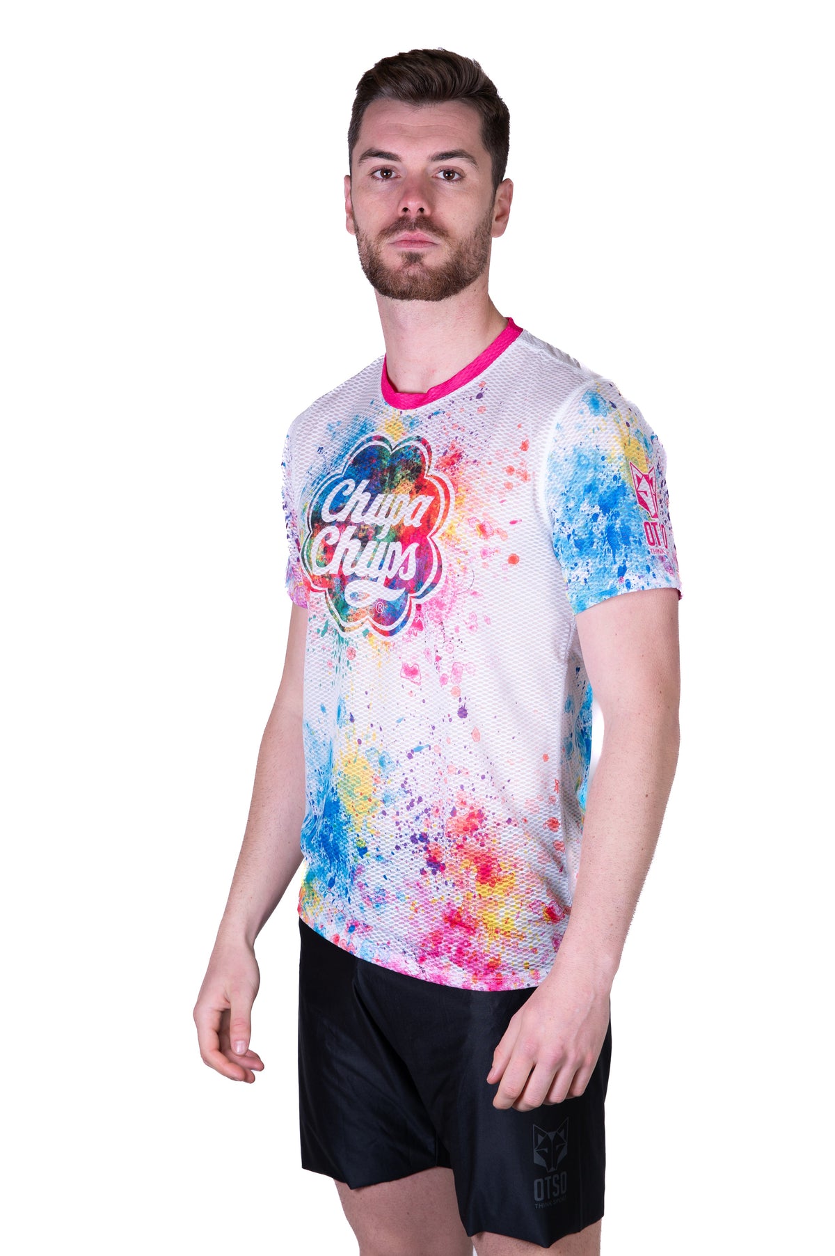 OTSO Herren Kurzarm-Funktionsshirt - Chupa Chups Paint – Produktansicht 4