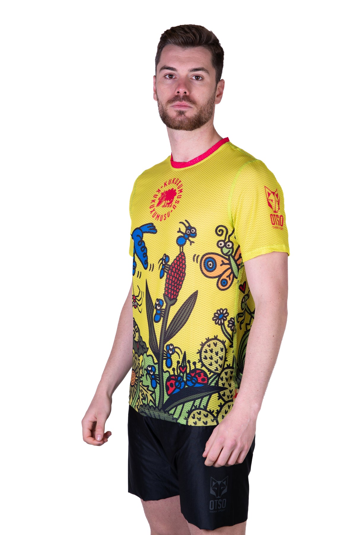 OTSO Herren Kurzarm-Funktionsshirt - Kukuxumusu Forest – Produktansicht 4