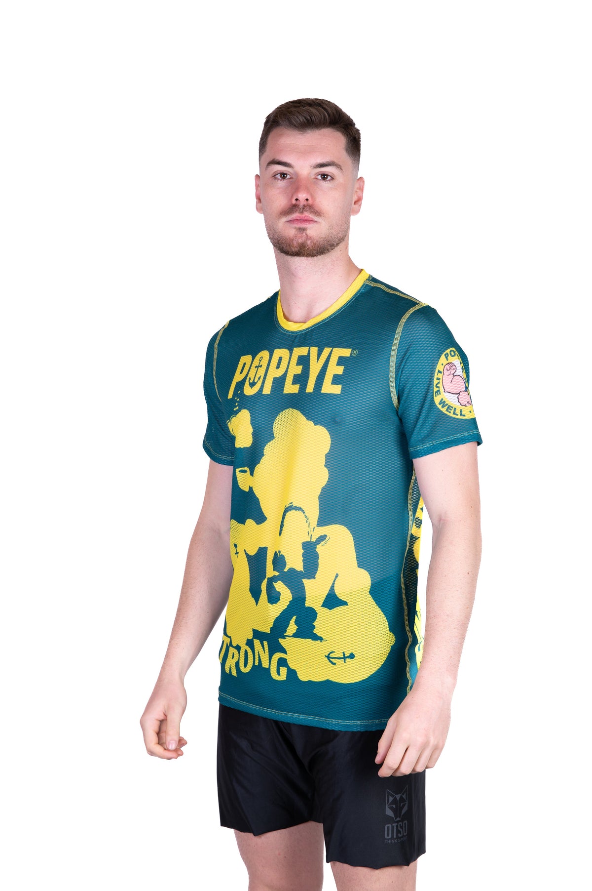 OTSO Herren Kurzarm-Funktionsshirt - Popeye Strong – Produktansicht 4