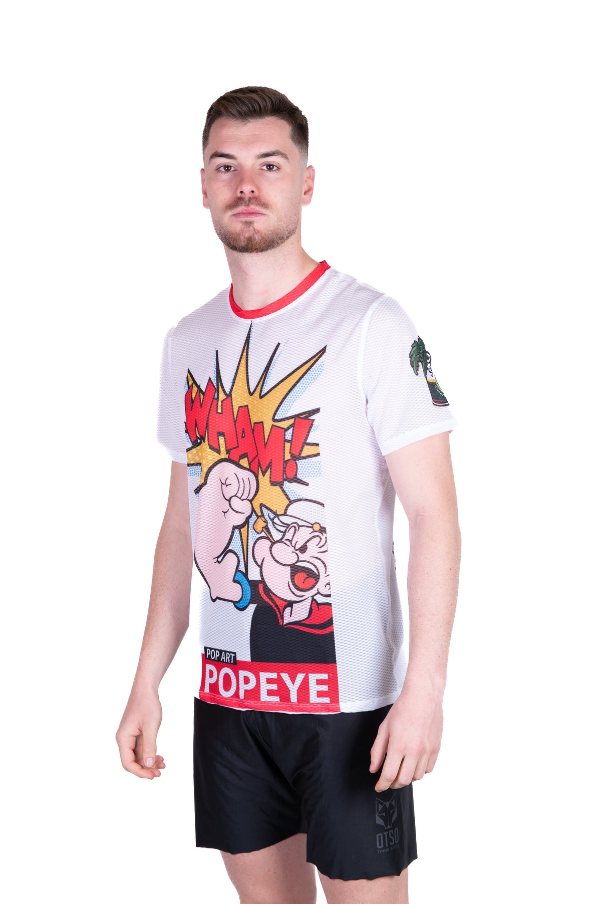 OTSO Herren Kurzarm-Funktionsshirt - Popeye Pop Art – Produktansicht 4