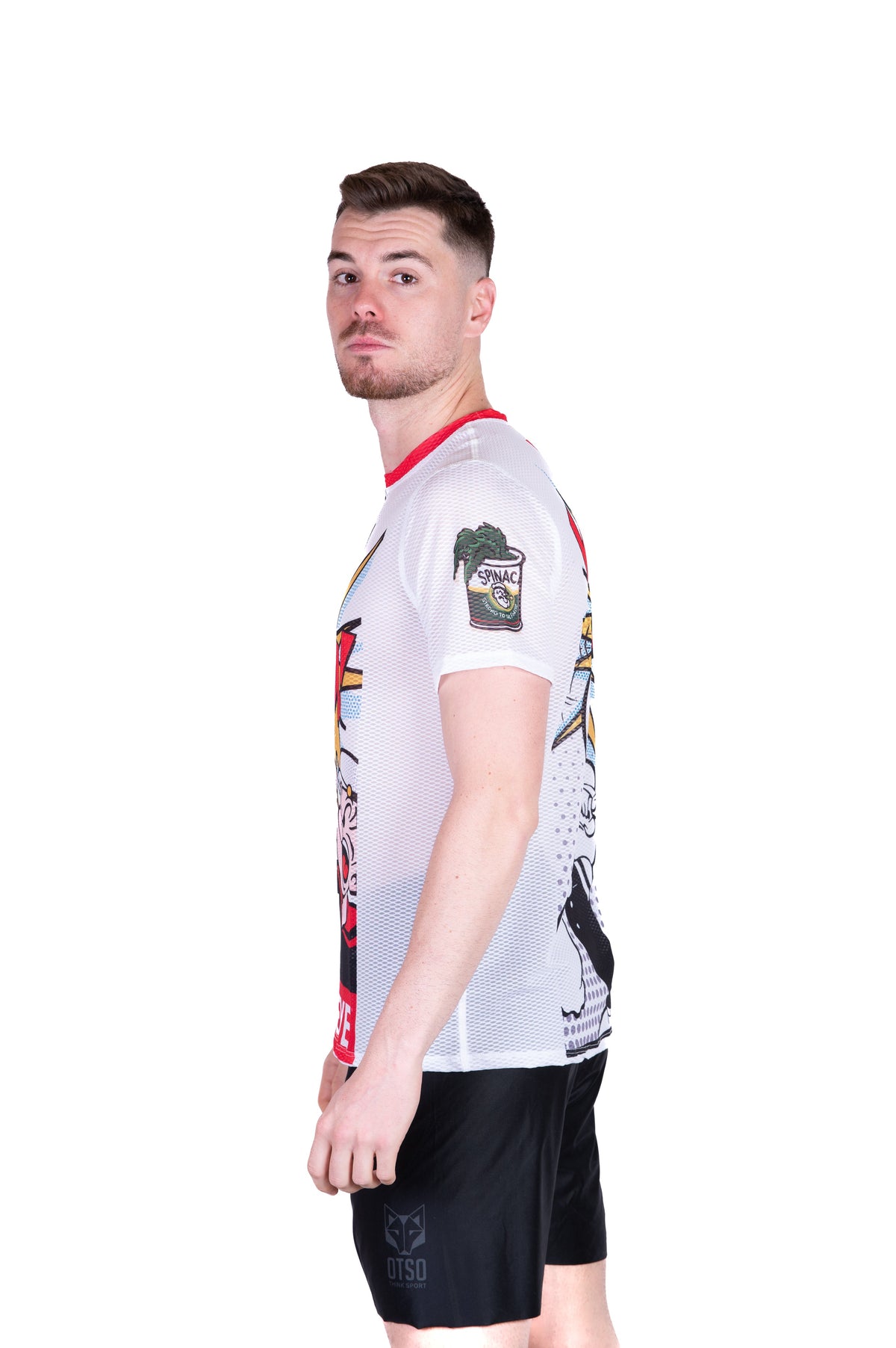 OTSO Herren Kurzarm-Funktionsshirt - Popeye Pop Art – Produktansicht 6