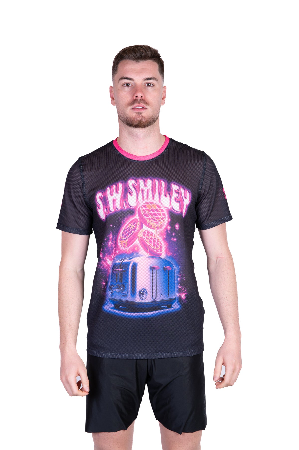 OTSO Herren Kurzarm-Funktionsshirt - S.W.Smiley Concrete Canvas Toaster – Produktansicht 3