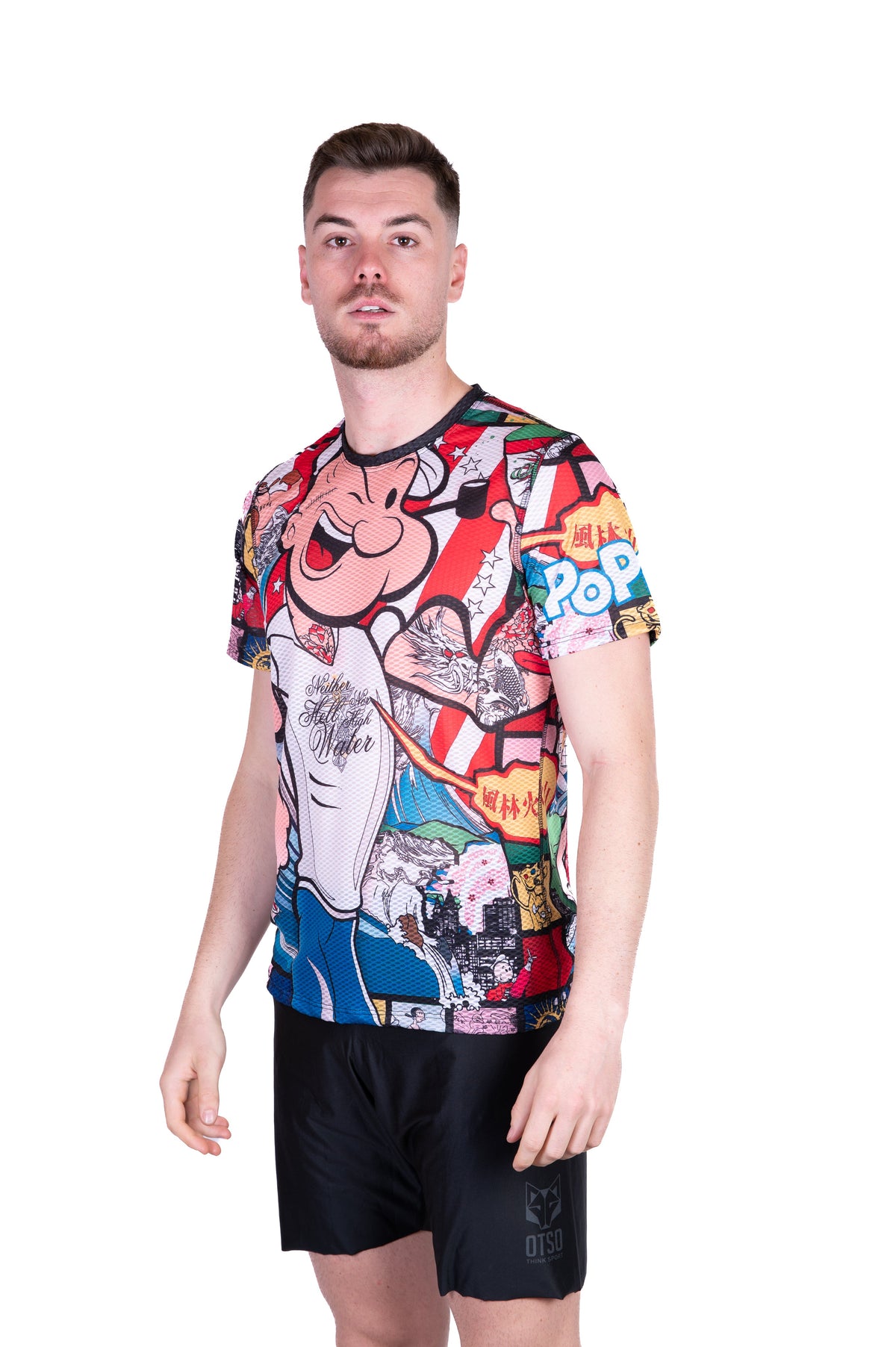 OTSO Herren Kurzarm-Funktionsshirt - Popeye Art Show – Produktansicht 4