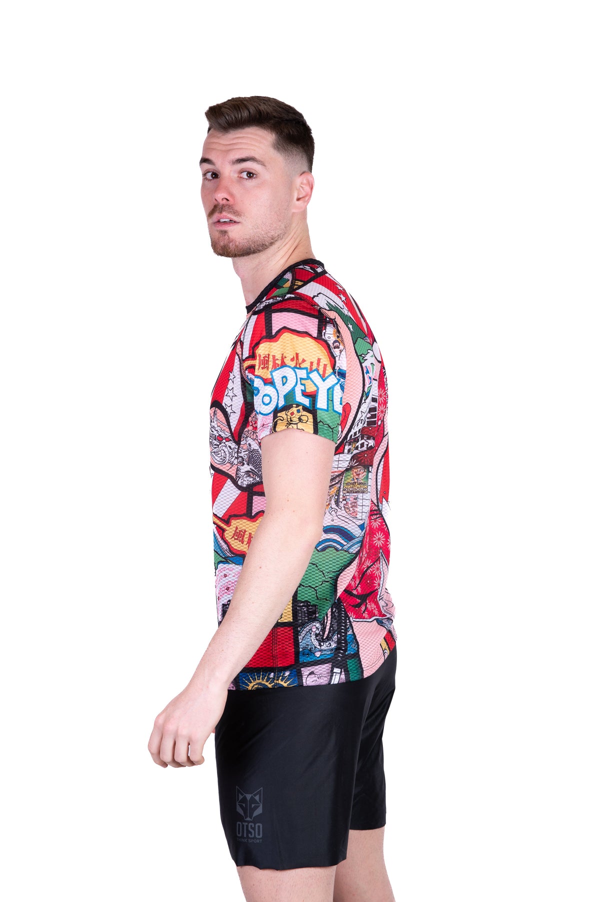 OTSO Herren Kurzarm-Funktionsshirt - Popeye Art Show – Produktansicht 6