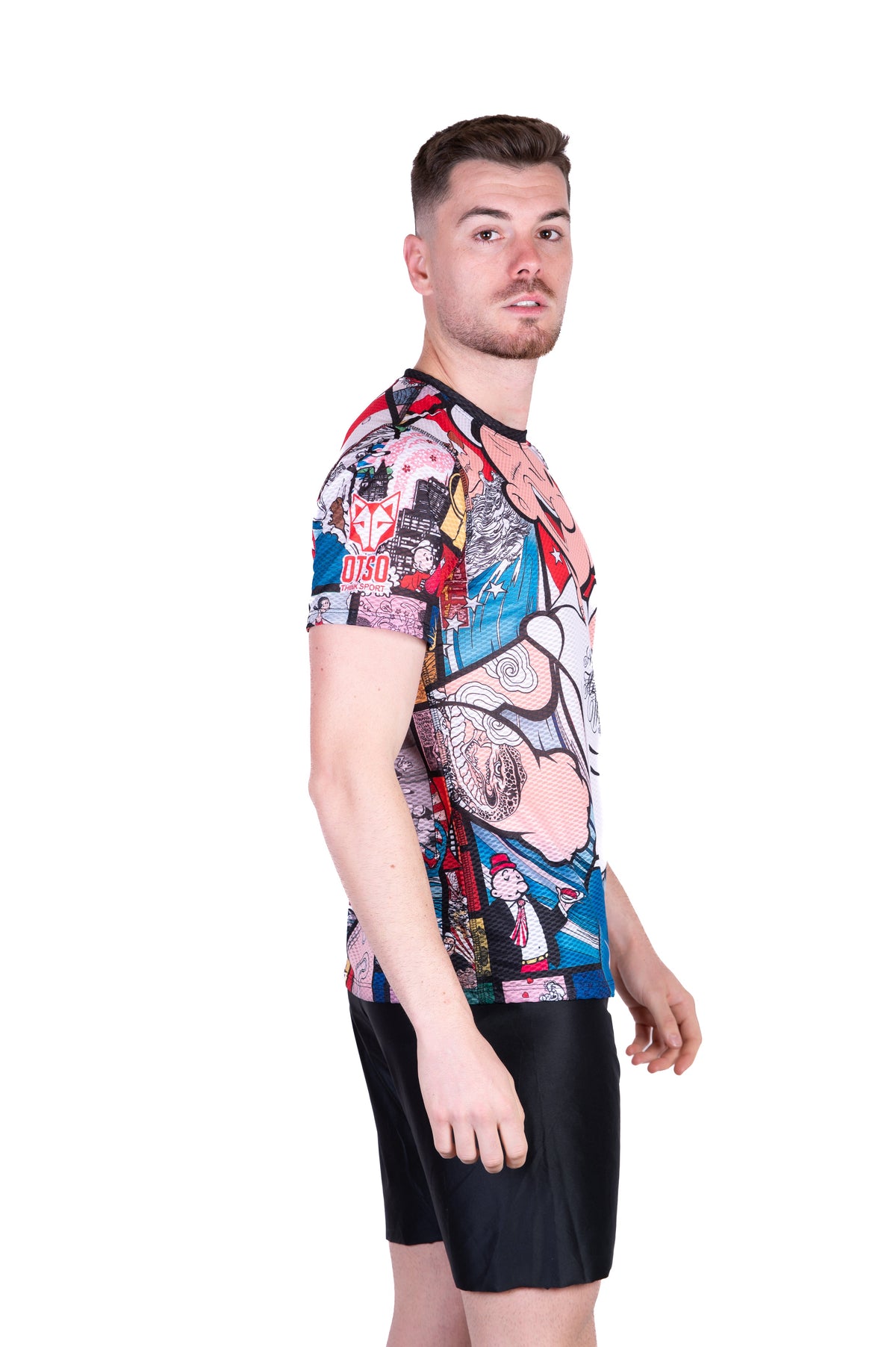 OTSO Herren Kurzarm-Funktionsshirt - Popeye Art Show – Produktansicht 5