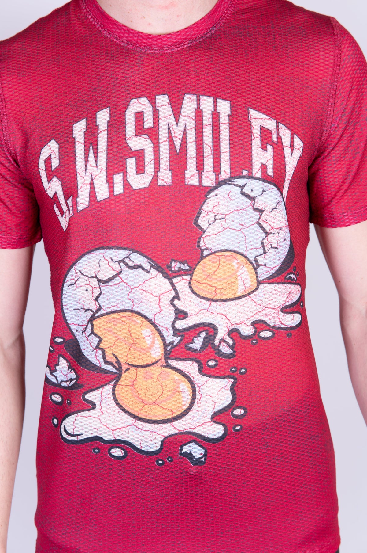 OTSO Herren Kurzarm-Funktionsshirt - S.W.Smiley Concrete Canvas Egg – Produktansicht 8