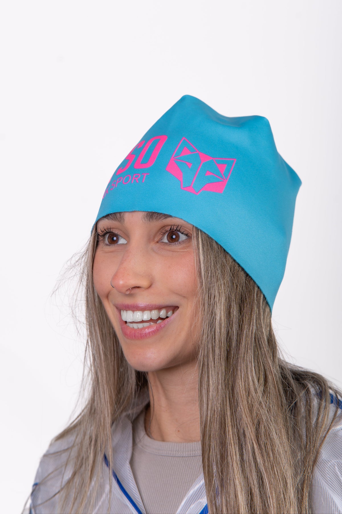OTSO Sportmütze - Light Blue & Fluo Pink – Produktansicht 3