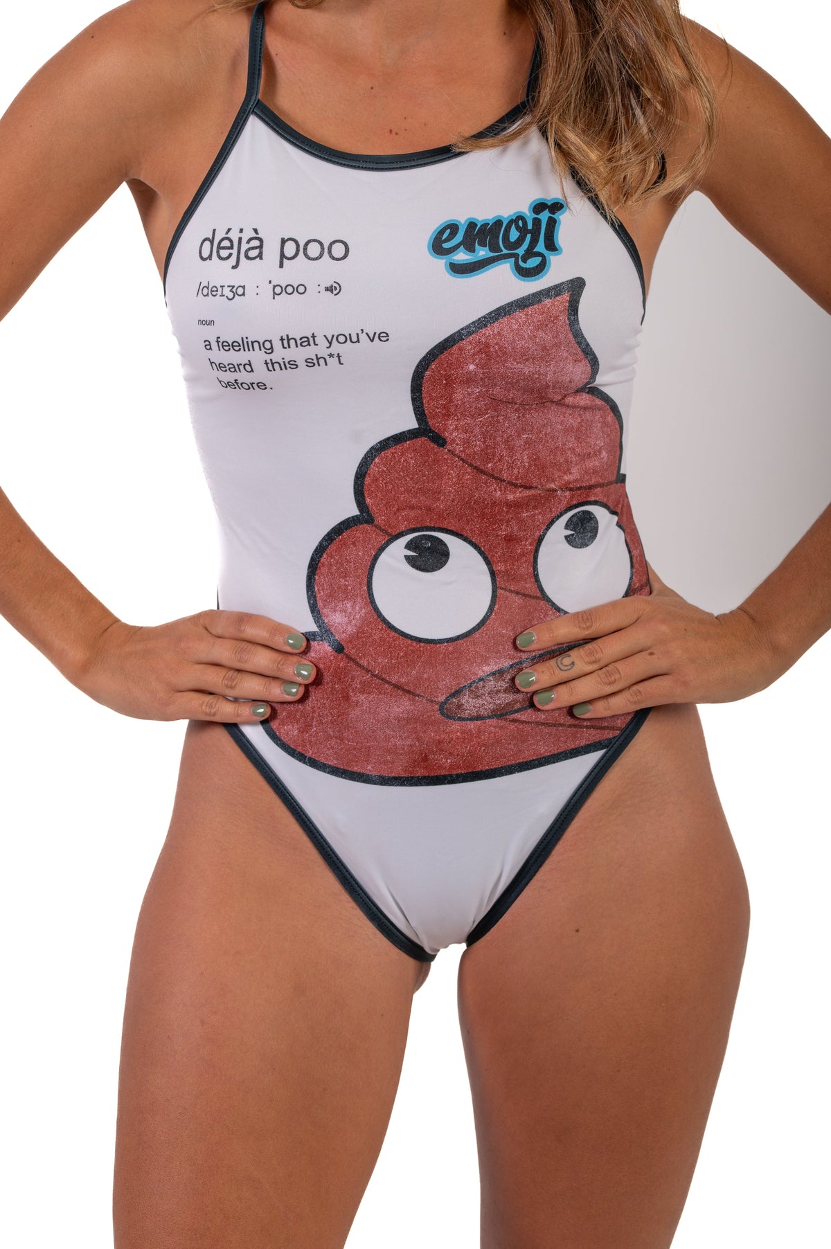 OTSO Damen Badeanzug - Emoji Deja Poo – Produktansicht 8
