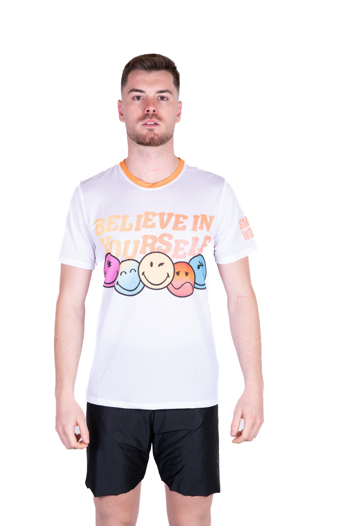 OTSO Herren Kurzarm-Funktionsshirt - S.W.Smiley Believe – Produktansicht 3