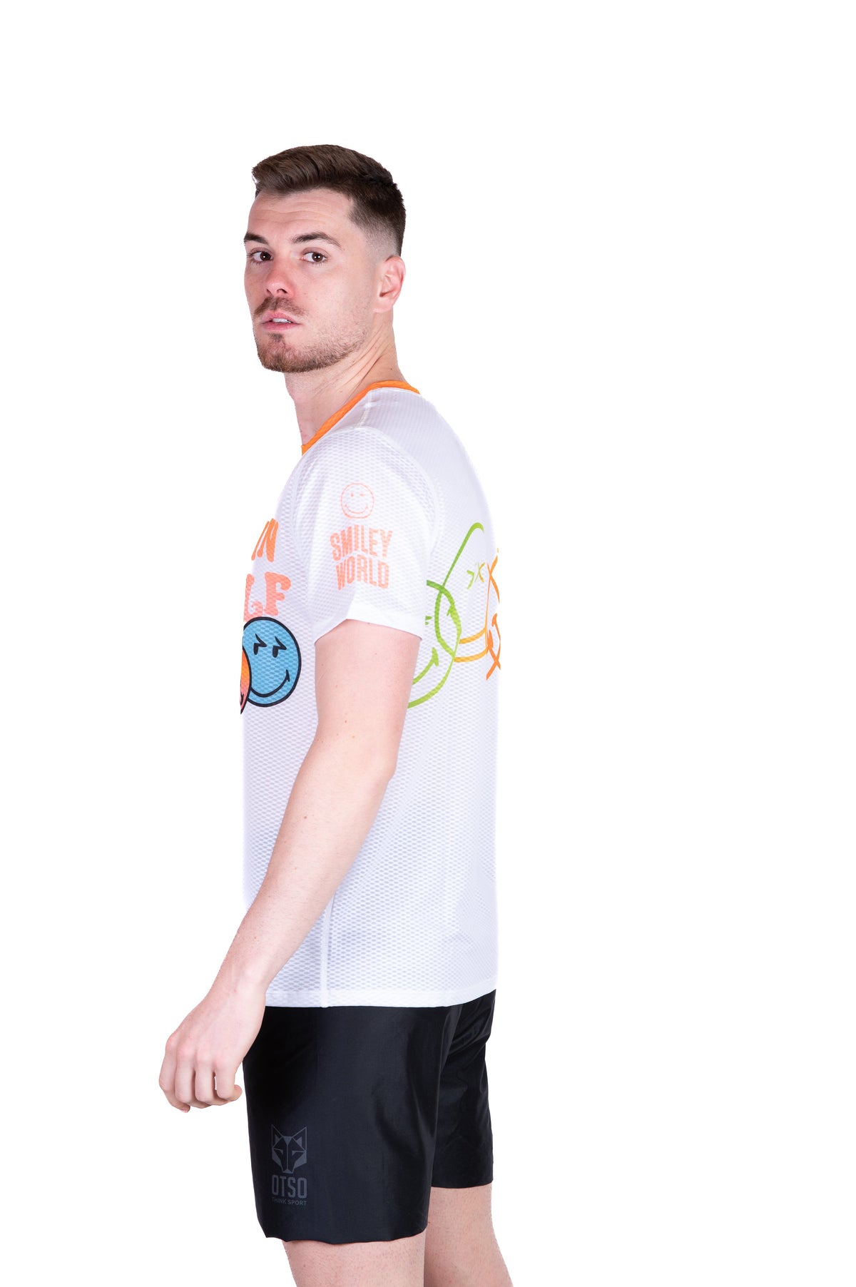OTSO Herren Kurzarm-Funktionsshirt - S.W.Smiley Believe – Produktansicht 6