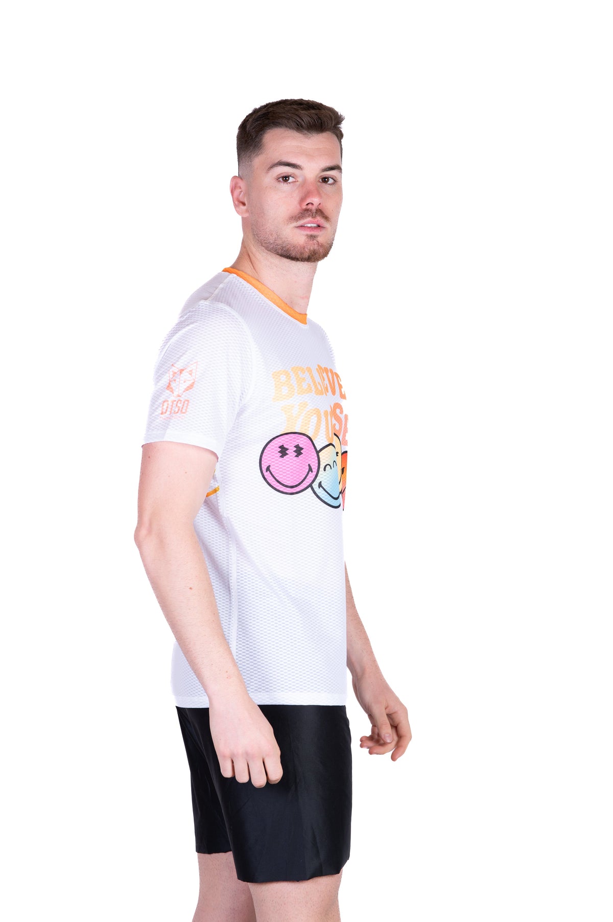 OTSO Herren Kurzarm-Funktionsshirt - S.W.Smiley Believe – Produktansicht 5