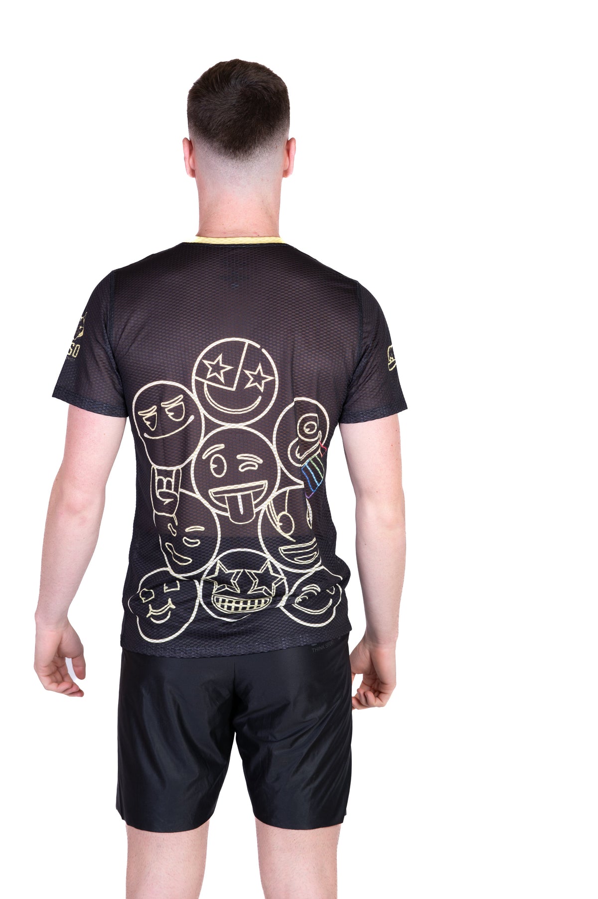 OTSO Herren Kurzarm-Funktionsshirt - Emoji Neon Faces – Produktansicht 7
