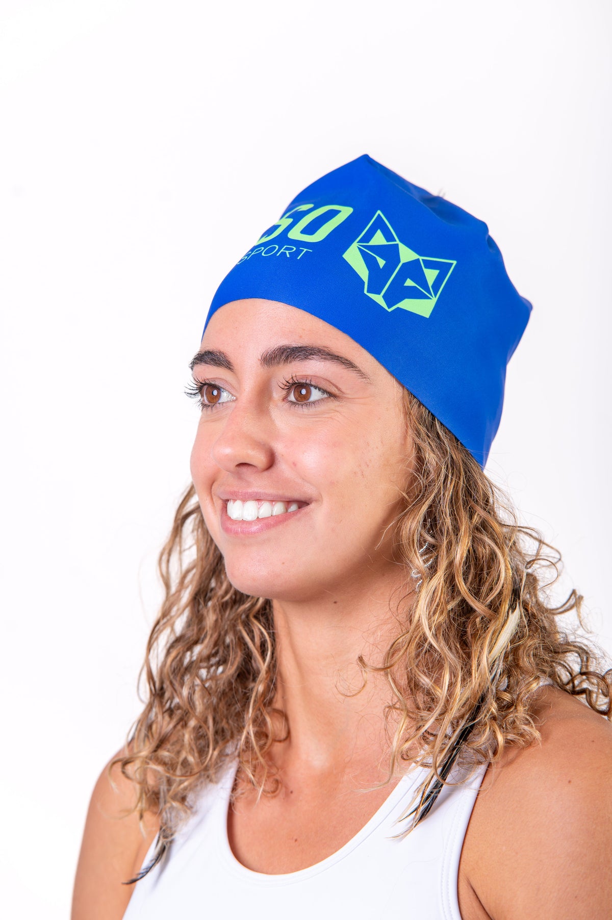 OTSO Sportmütze - Electric Blue & Fluo Green – Produktansicht 3