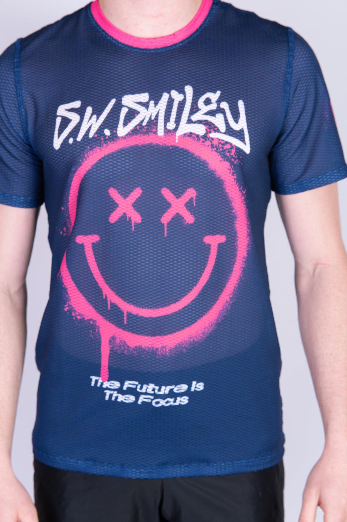 OTSO Herren Kurzarm-Funktionsshirt - S.W.Smiley Graffiti – Produktansicht 8