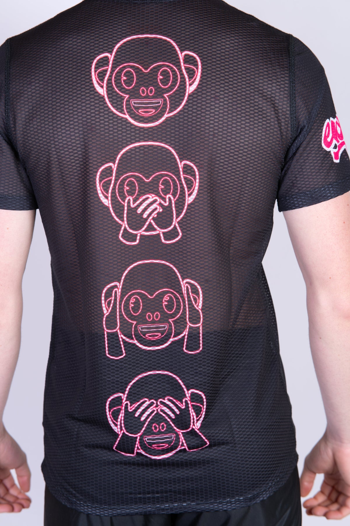 OTSO Herren Kurzarm-Funktionsshirt - Emoji Monkey Neon – Produktansicht 8
