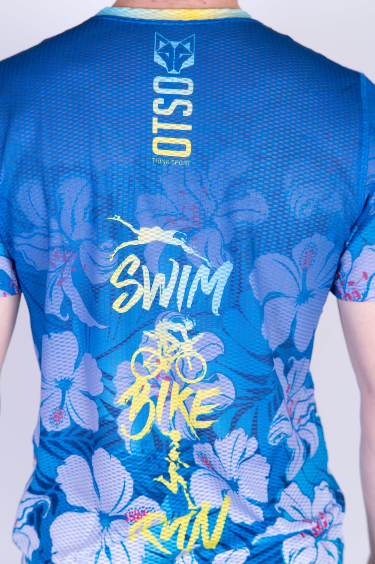 OTSO Herren Kurzarm-Funktionsshirt - Swim Bike Run Flower – Produktansicht 9