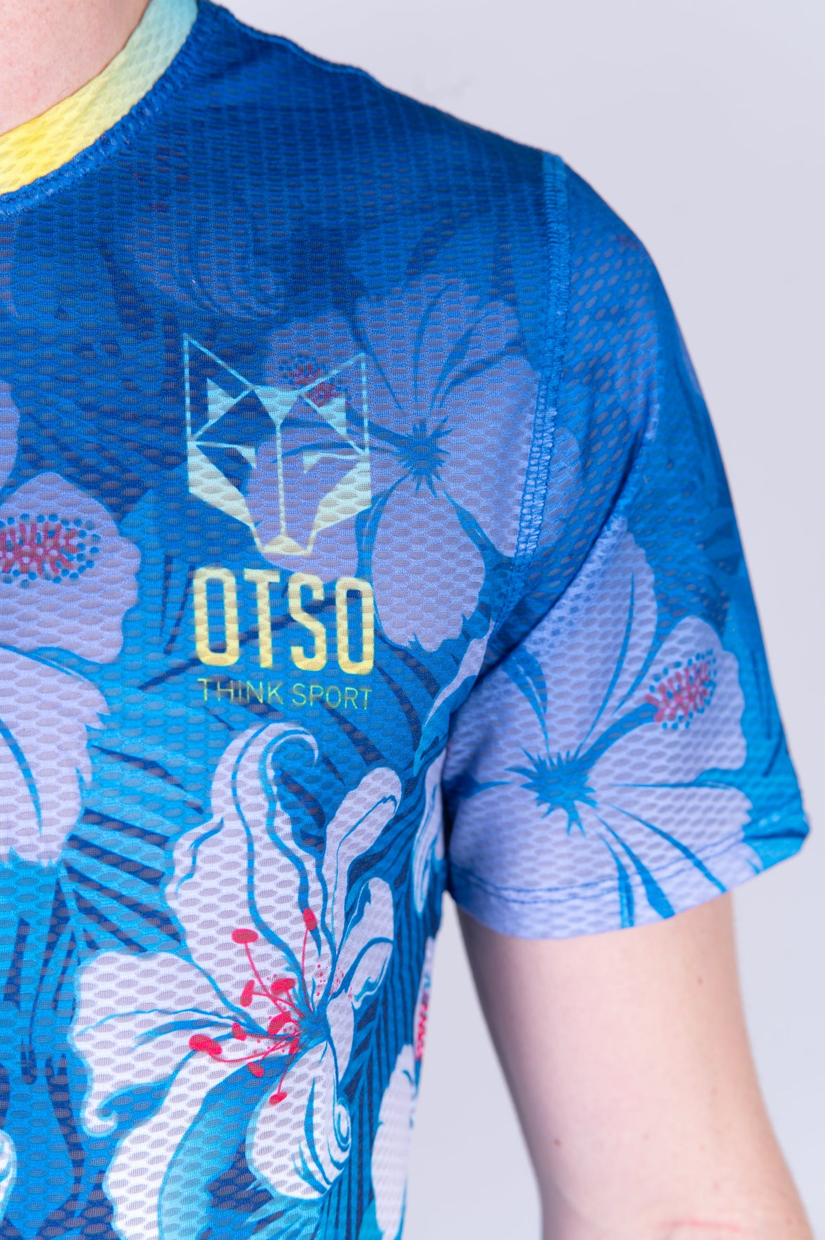 OTSO Herren Kurzarm-Funktionsshirt - Swim Bike Run Flower – Produktansicht 10
