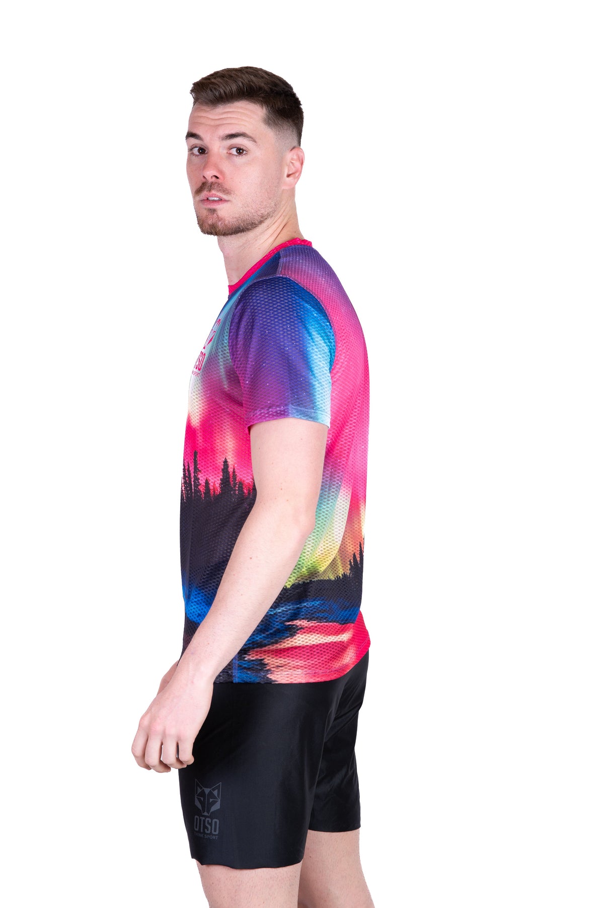 OTSO Herren Kurzarm-Funktionsshirt - Auroras boreales – Produktansicht 6