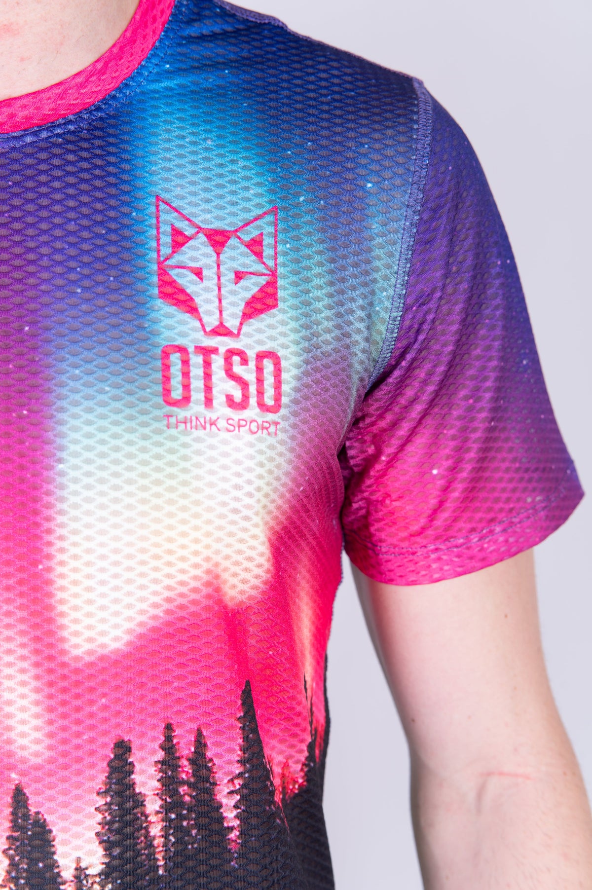 OTSO Herren Kurzarm-Funktionsshirt - Auroras boreales – Produktansicht 10