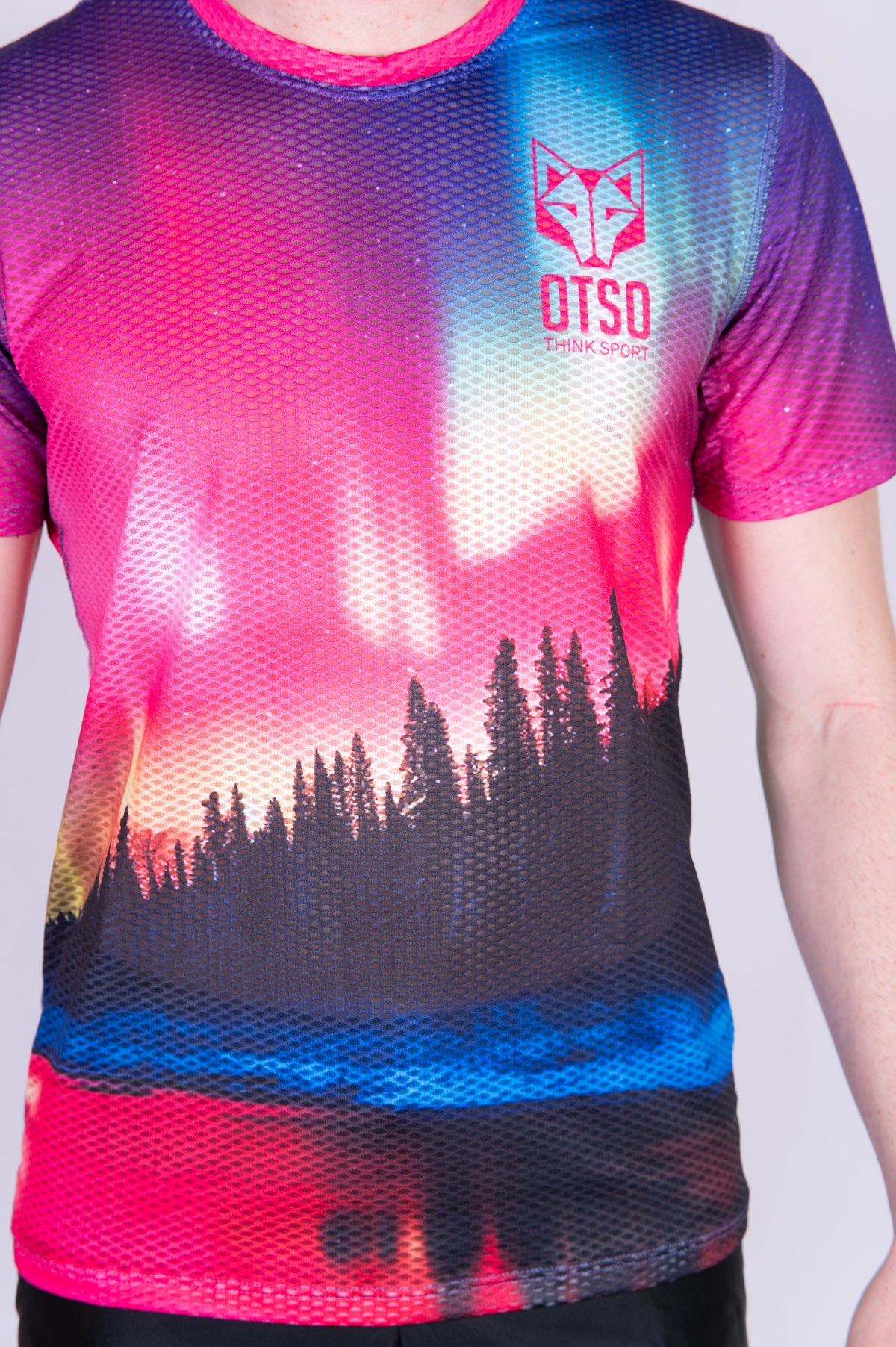 OTSO Herren Kurzarm-Funktionsshirt - Auroras boreales – Produktansicht 8