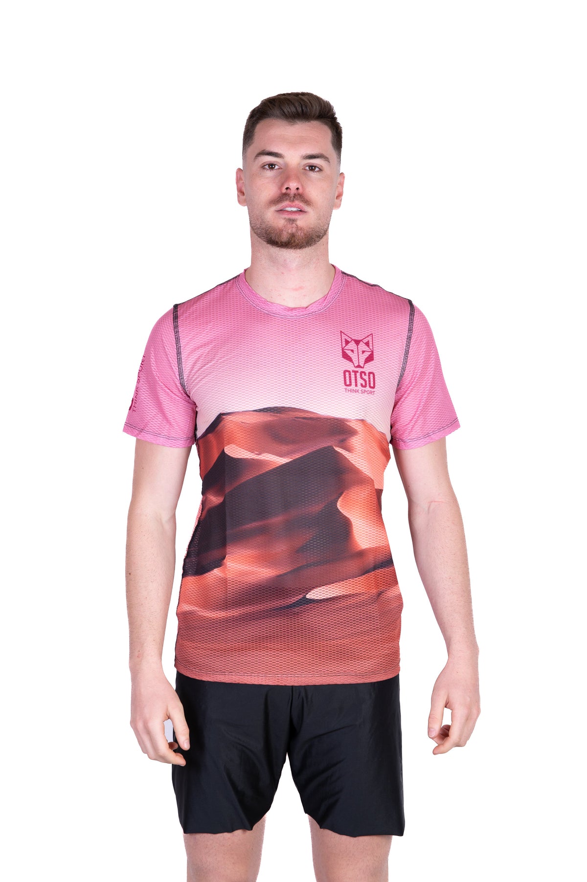 OTSO Herren Kurzarm-Funktionsshirt - Desert – Produktansicht 3