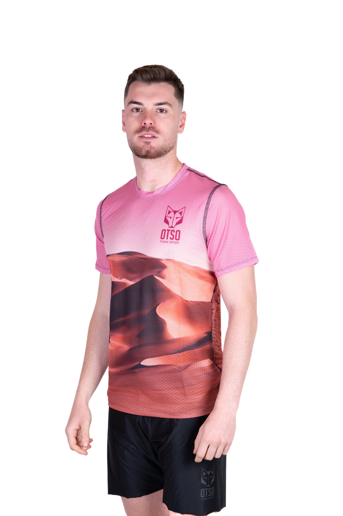 OTSO Herren Kurzarm-Funktionsshirt - Desert – Produktansicht 4