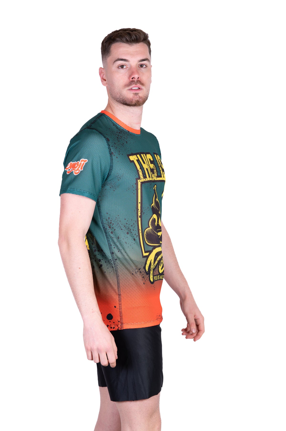 OTSO Herren Kurzarm-Funktionsshirt - Emoji Be like Poo – Produktansicht 5