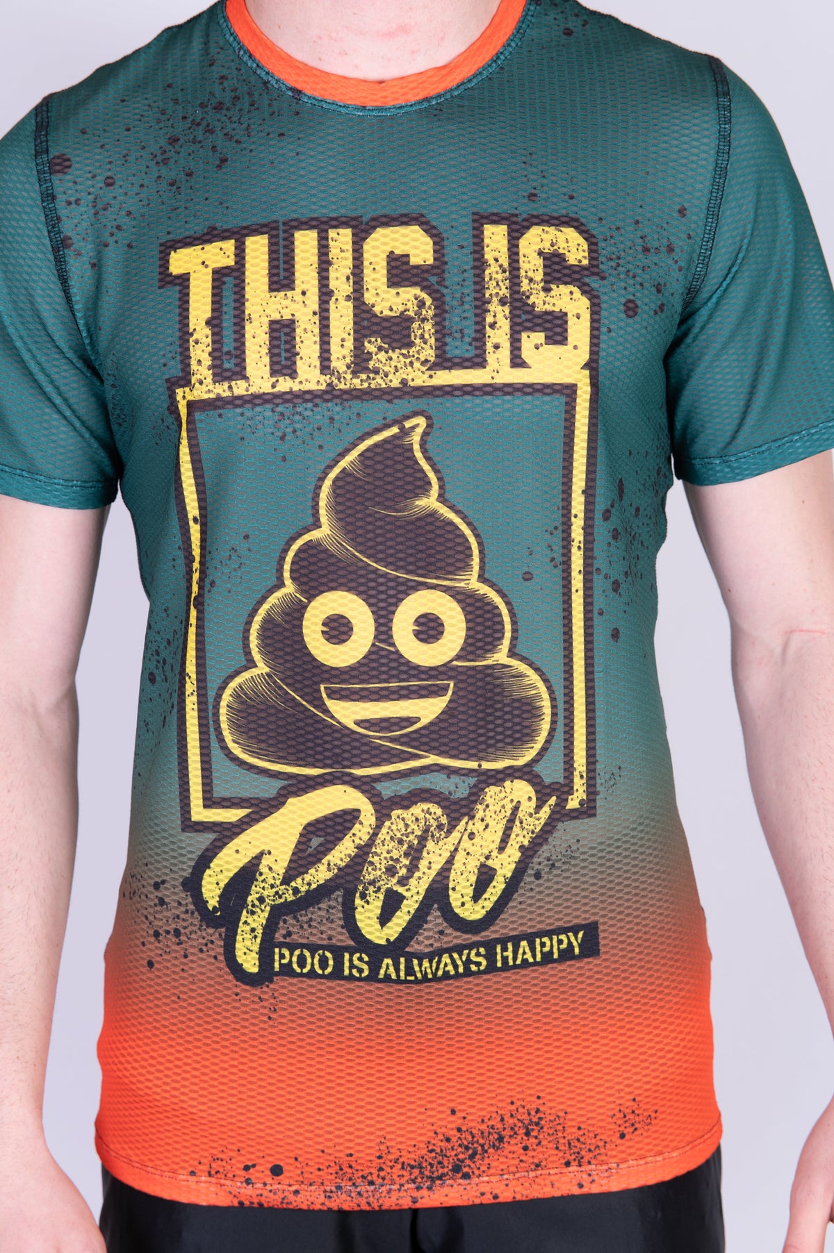 OTSO Herren Kurzarm-Funktionsshirt - Emoji Be like Poo – Produktansicht 8