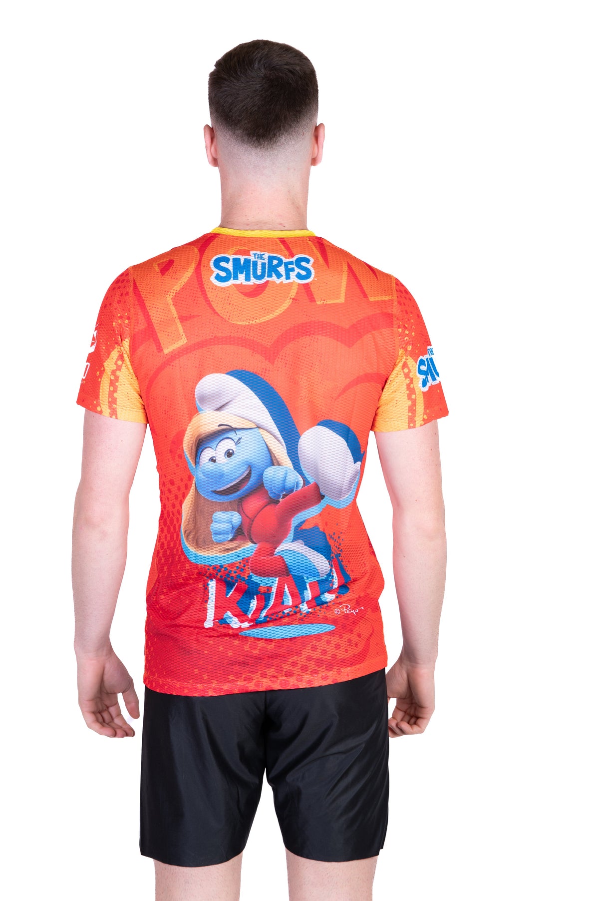 OTSO Herren Kurzarm-Funktionsshirt - Strong as a Smurf – Produktansicht 7