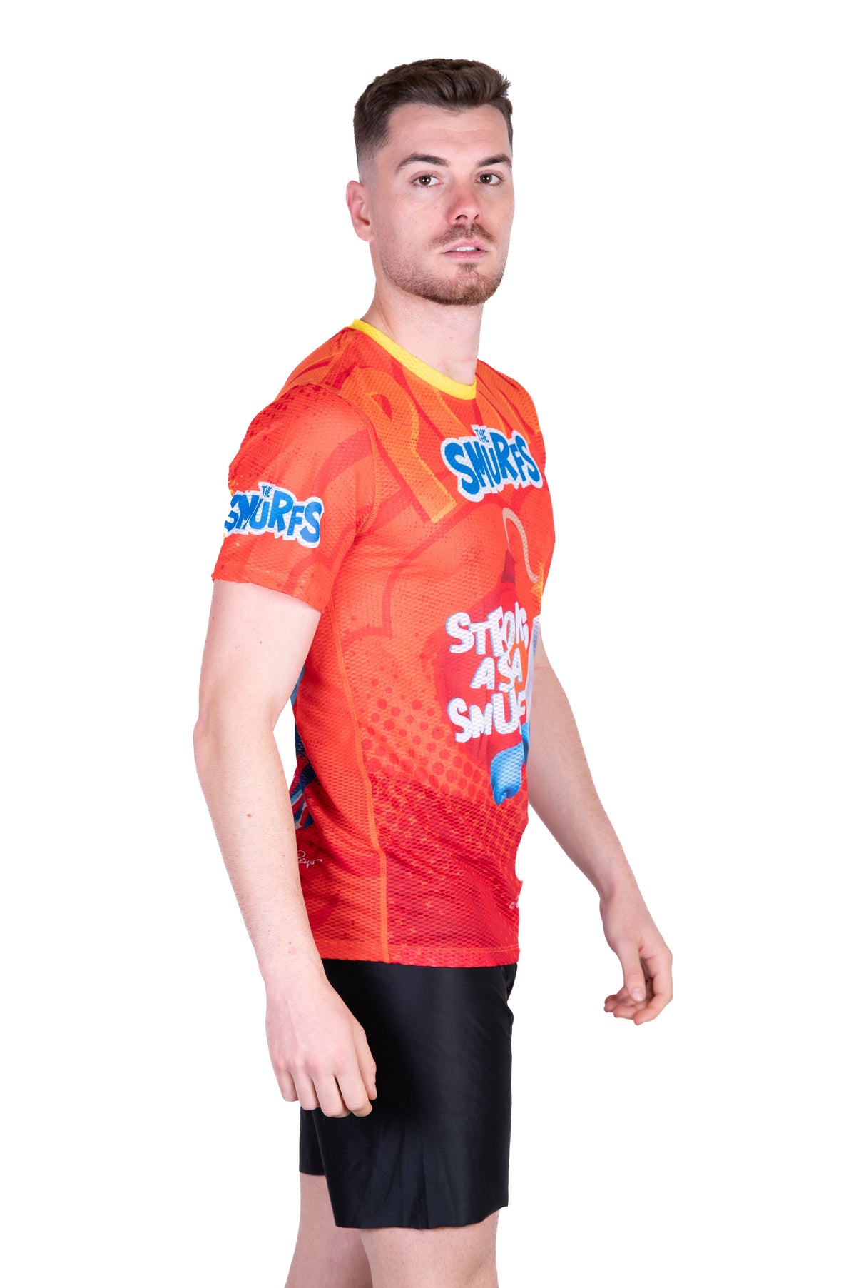 OTSO Herren Kurzarm-Funktionsshirt - Strong as a Smurf – Produktansicht 5
