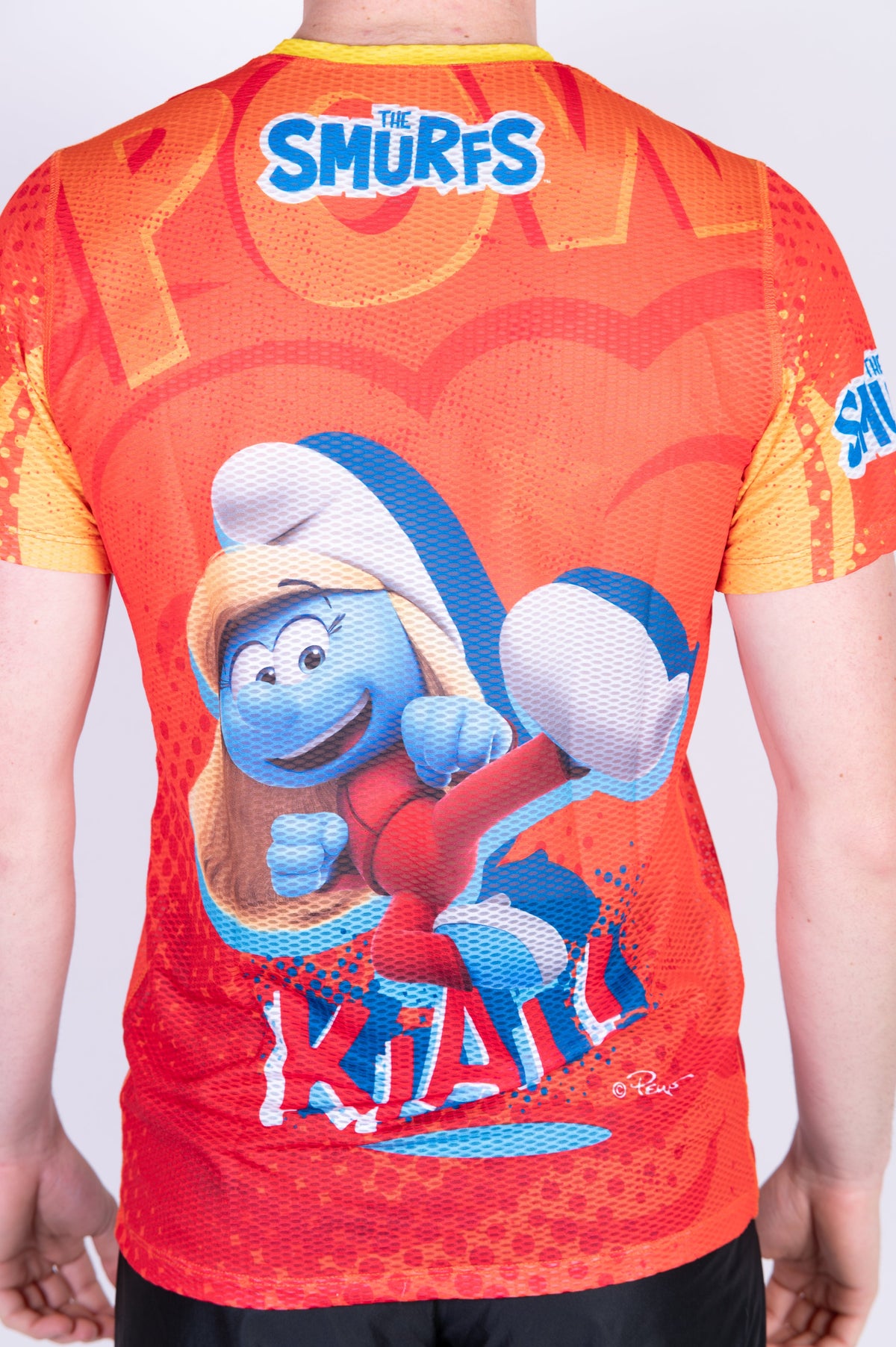 OTSO Herren Kurzarm-Funktionsshirt - Strong as a Smurf – Produktansicht 9