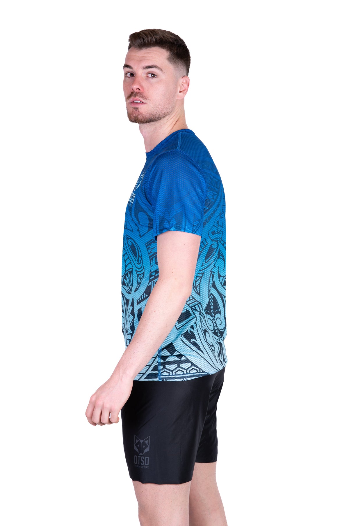 OTSO Herren Kurzarm-Funktionsshirt - Maori Tangaroa – Produktansicht 6