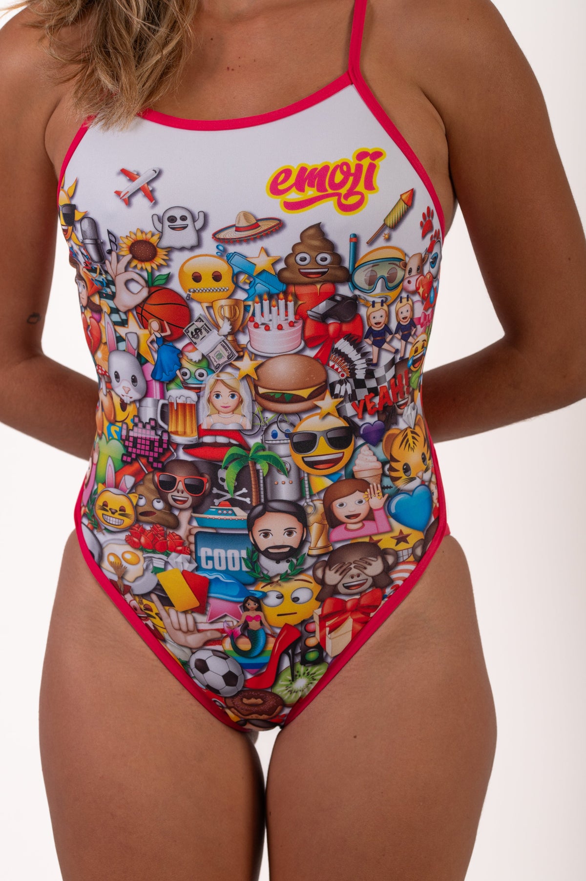 OTSO Damen Badeanzug - Emoji Big Wave – Produktansicht 7