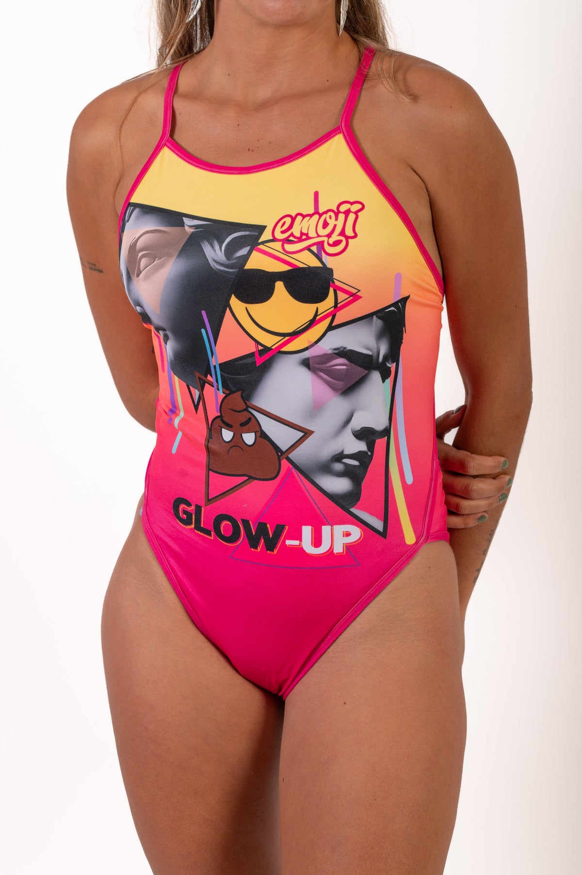 OTSO Damen Badeanzug - Emoji Glow-Up – Produktansicht 7