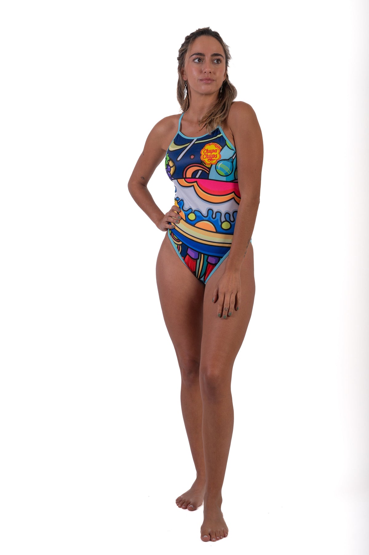 OTSO Damen Badeanzug - Chupa Chups Space – Produktansicht 4