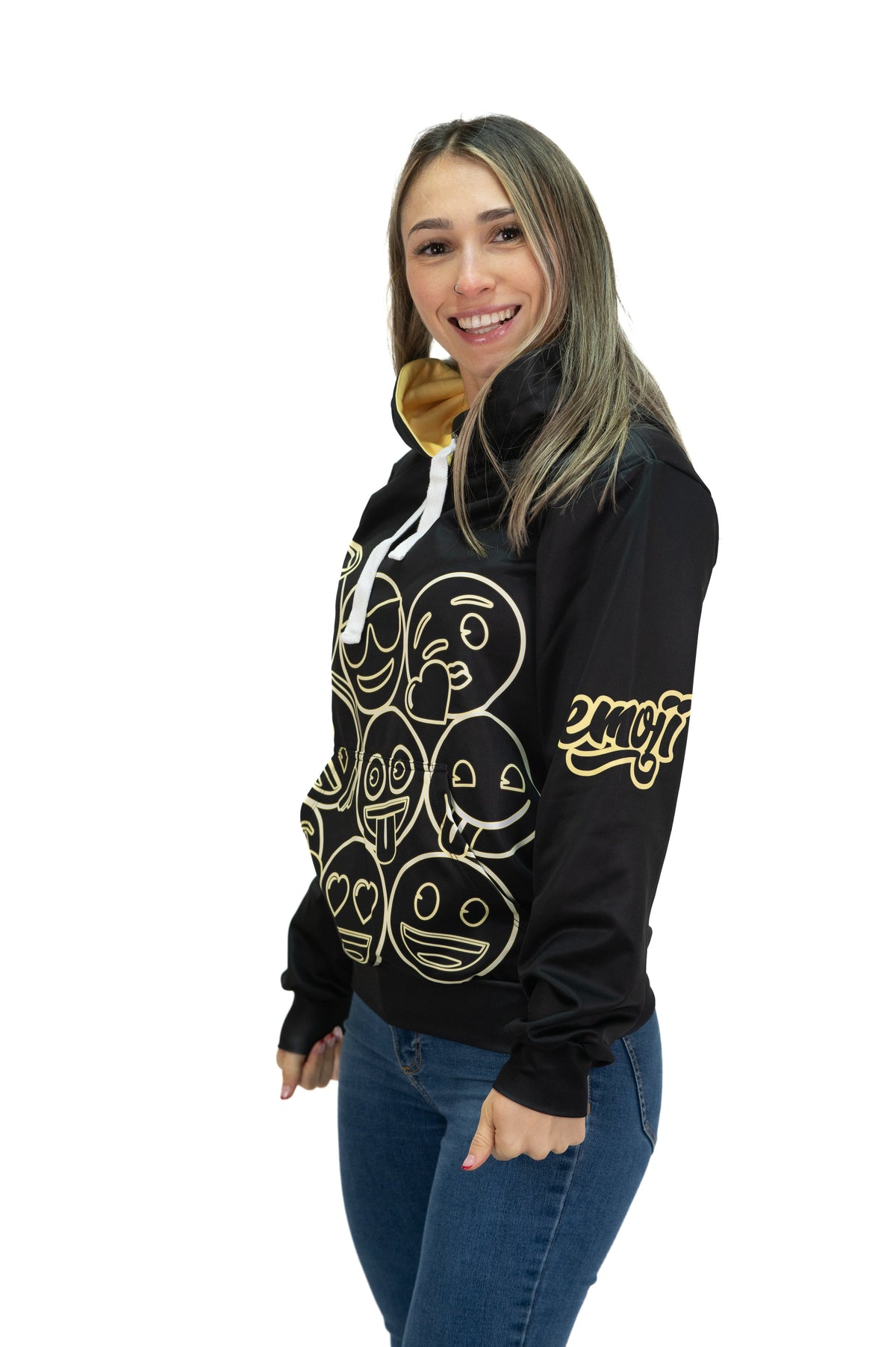 OTSO Hoodie - Emoji Neon Faces – Produktansicht 14