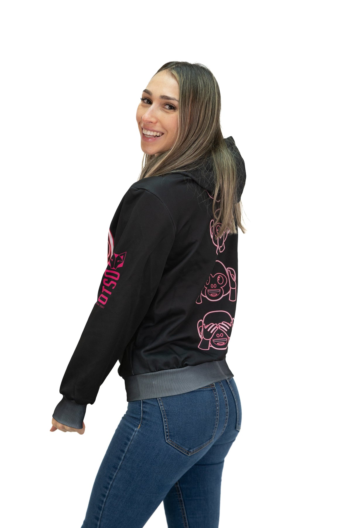 OTSO Hoodie - Emoji Monkey Neon – Produktansicht 16
