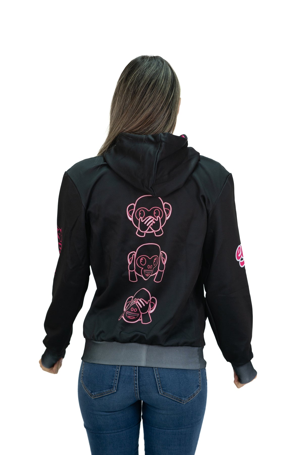 OTSO Hoodie - Emoji Monkey Neon – Produktansicht 17