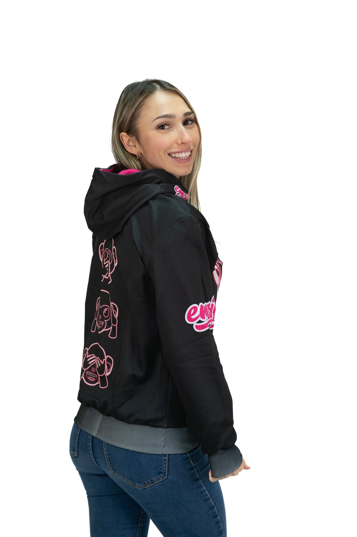 OTSO Hoodie - Emoji Monkey Neon – Produktansicht 15