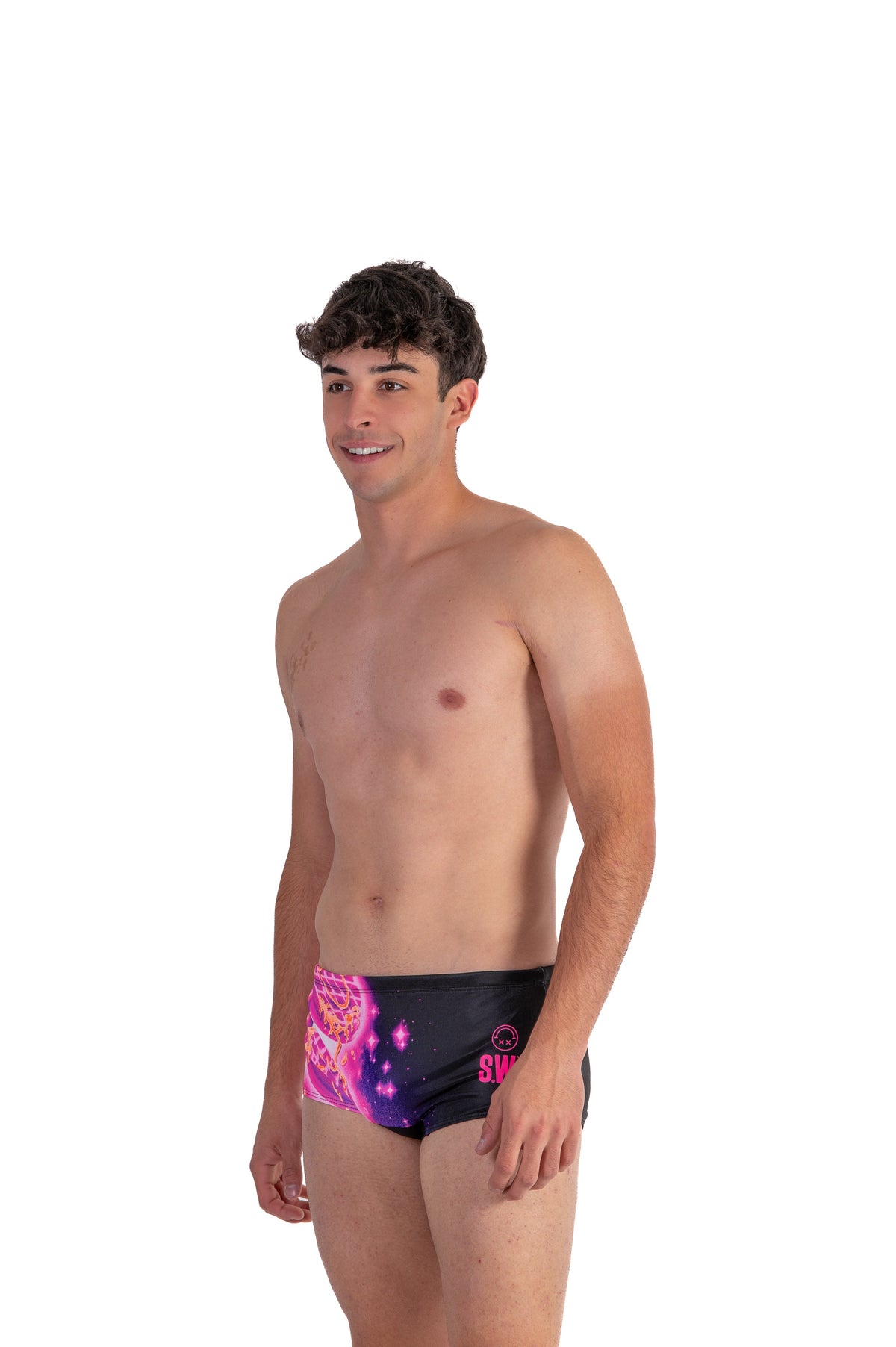 OTSO Herren Badehose Trunk - S.W.Smiley Concrete Canvas Toaster – Produktansicht 5
