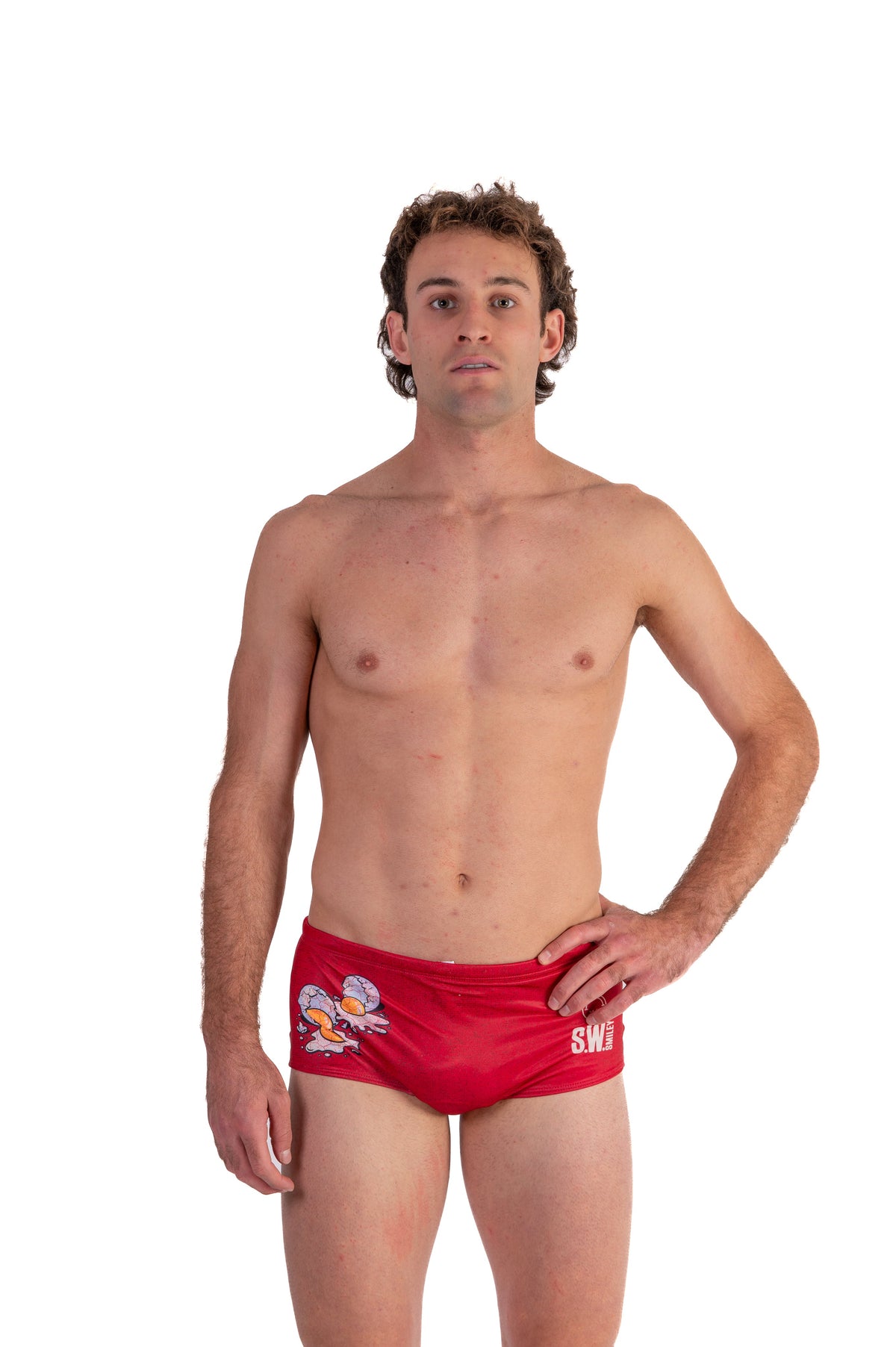 OTSO Herren Badehose Trunk - S.W.Smiley Concrete Canvas Egg – Produktansicht 4