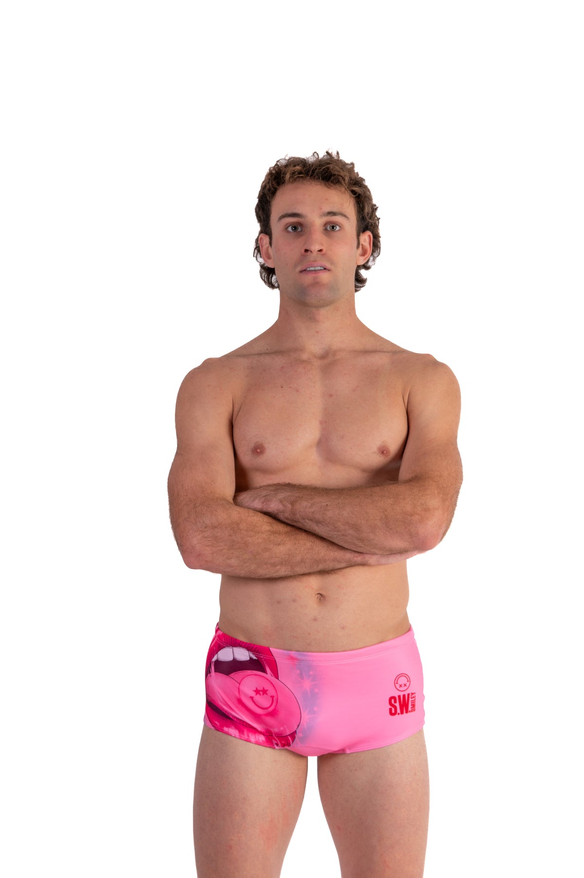 OTSO Herren Badehose Trunk - S.W.Smiley Hella Good – Produktansicht 4