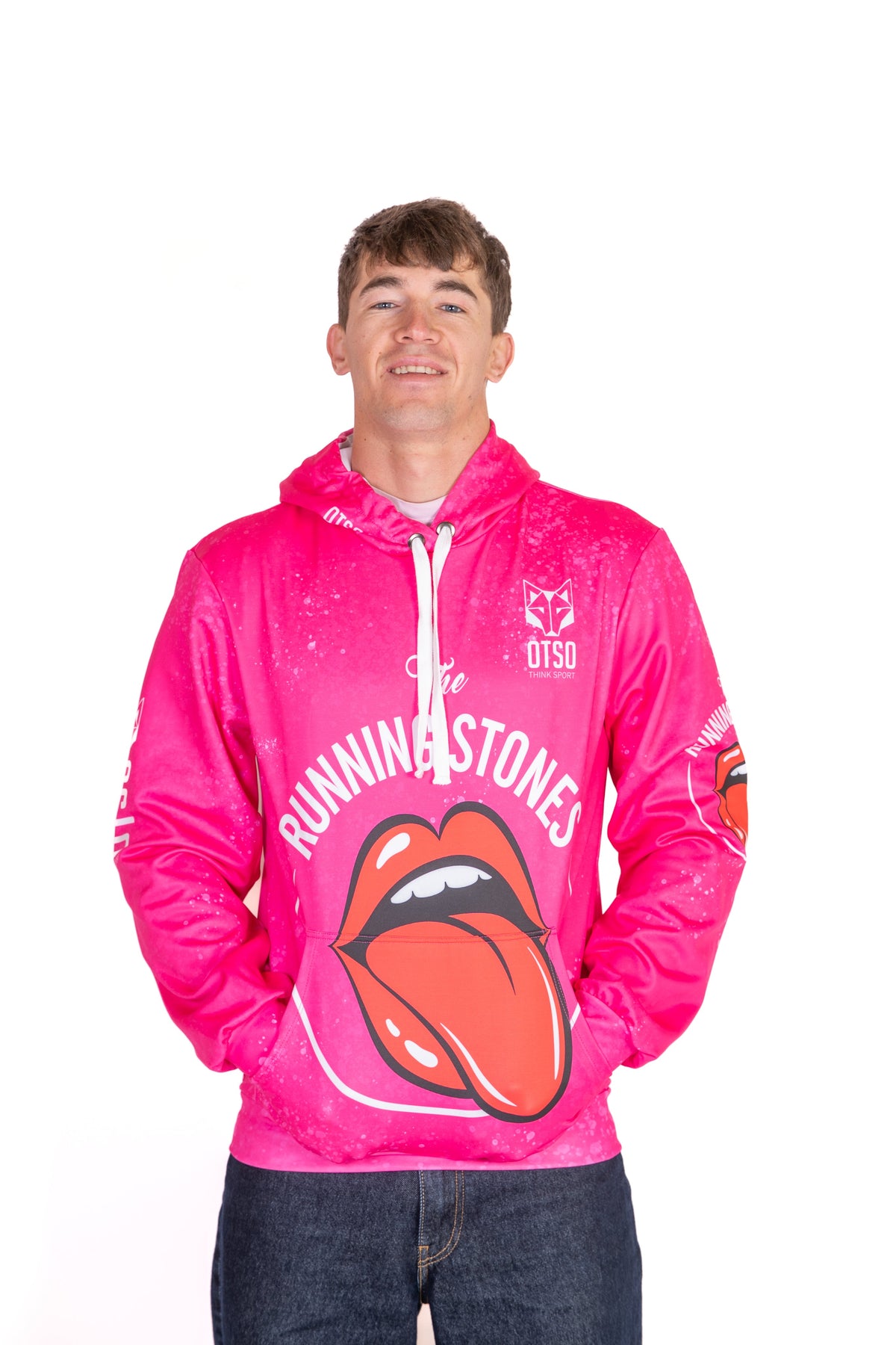 OTSO Hoodie - Running Stones Pink – Produktansicht 13