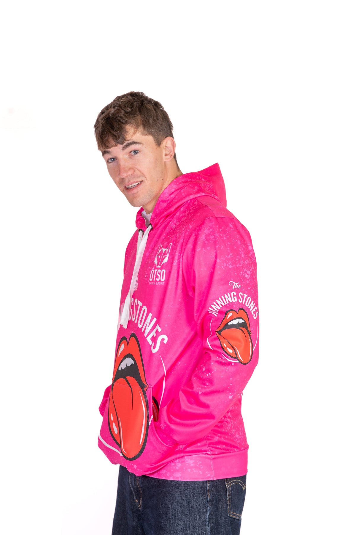 OTSO Hoodie - Running Stones Pink – Produktansicht 15