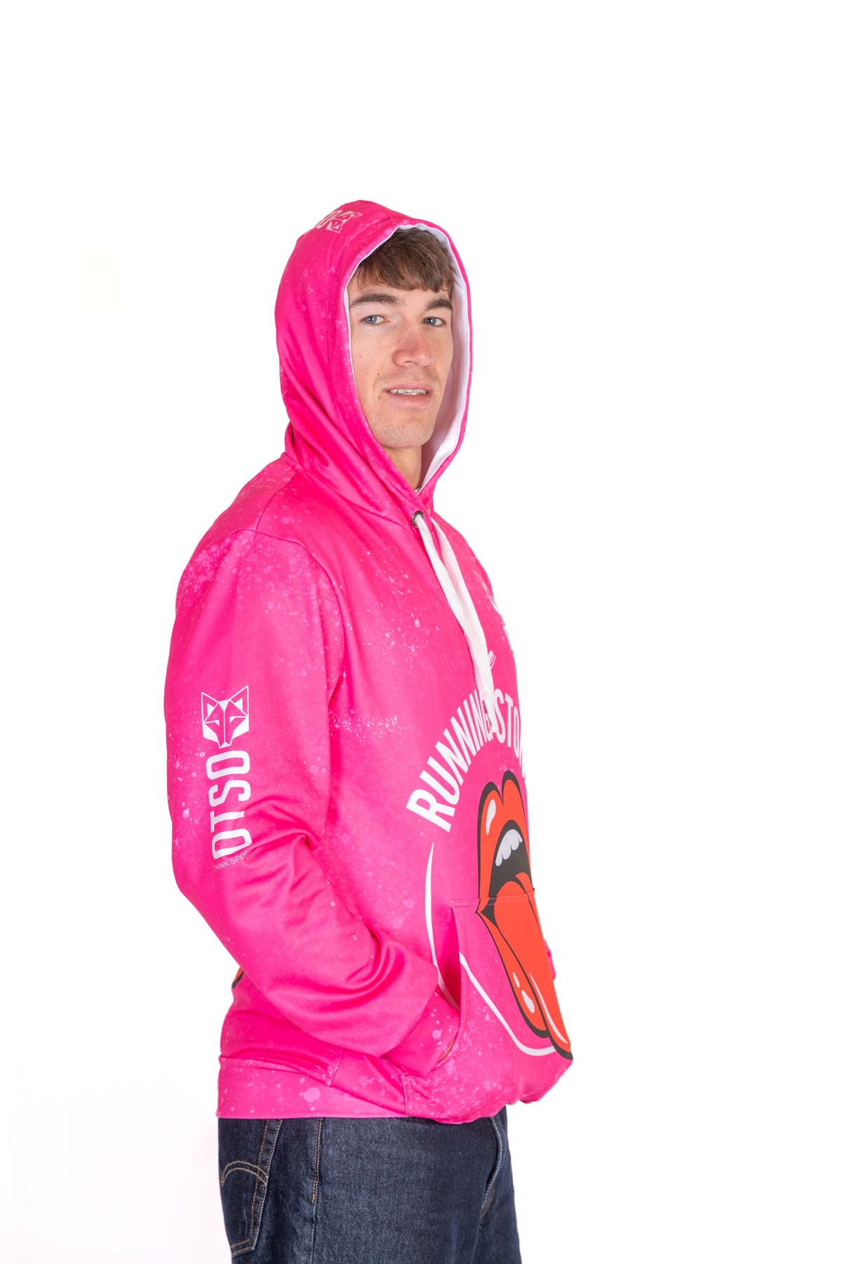 OTSO Hoodie - Running Stones Pink – Produktansicht 14