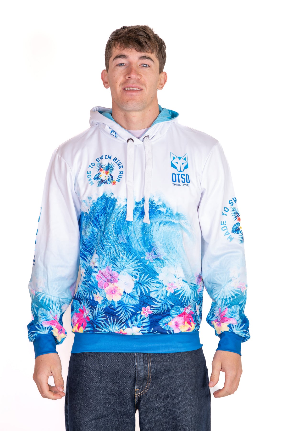 OTSO Hoodie - Swim Bike Run Wave – Produktansicht 14