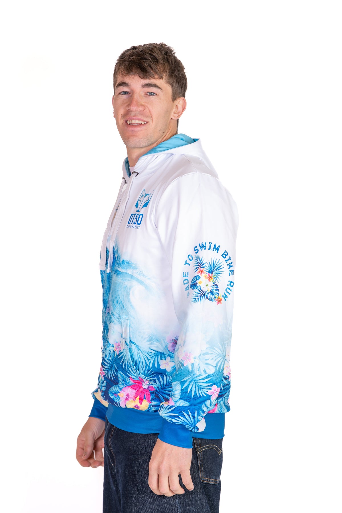 OTSO Hoodie - Swim Bike Run Wave – Produktansicht 15