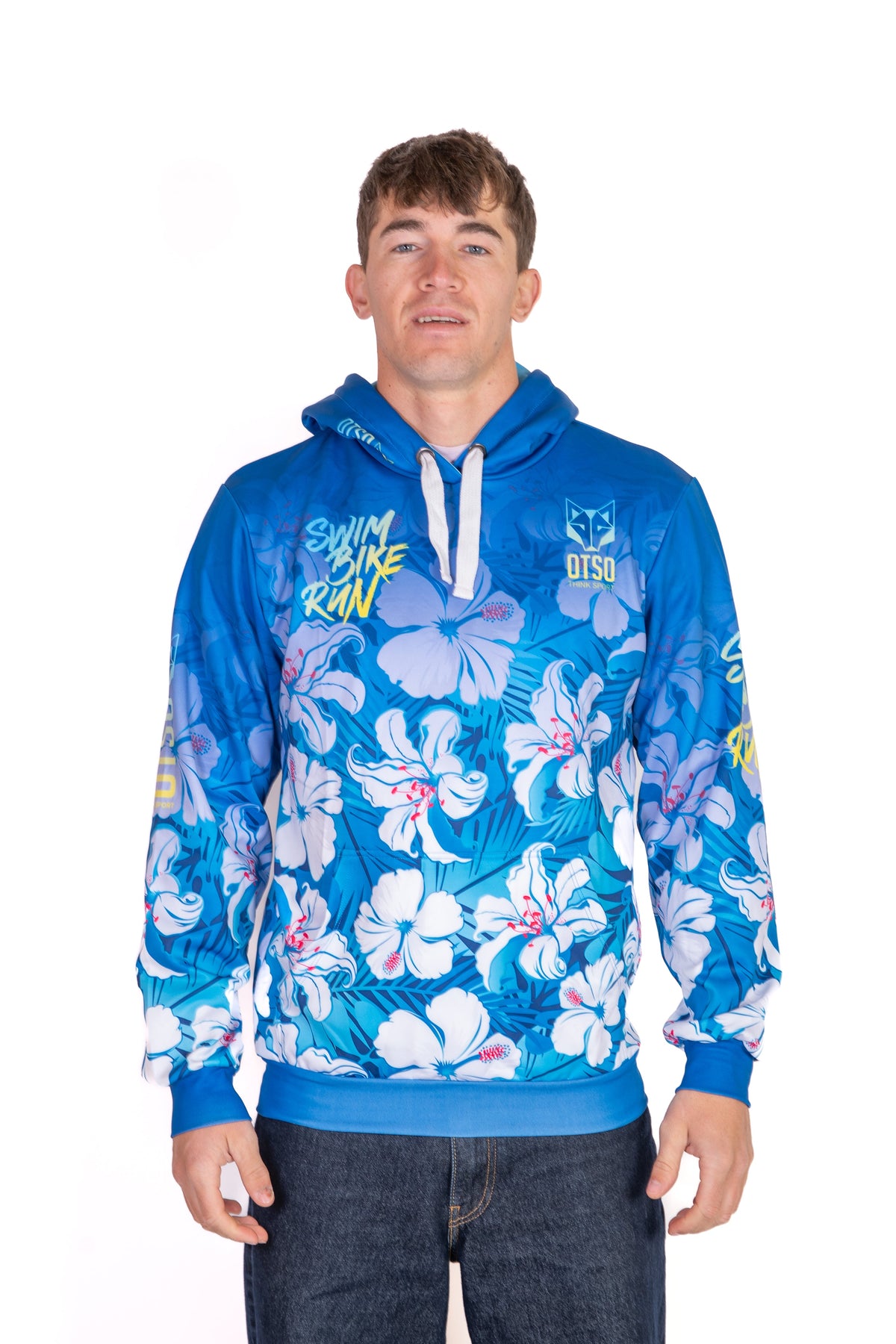 OTSO Hoodie - Swim Bike Run Flower – Produktansicht 4