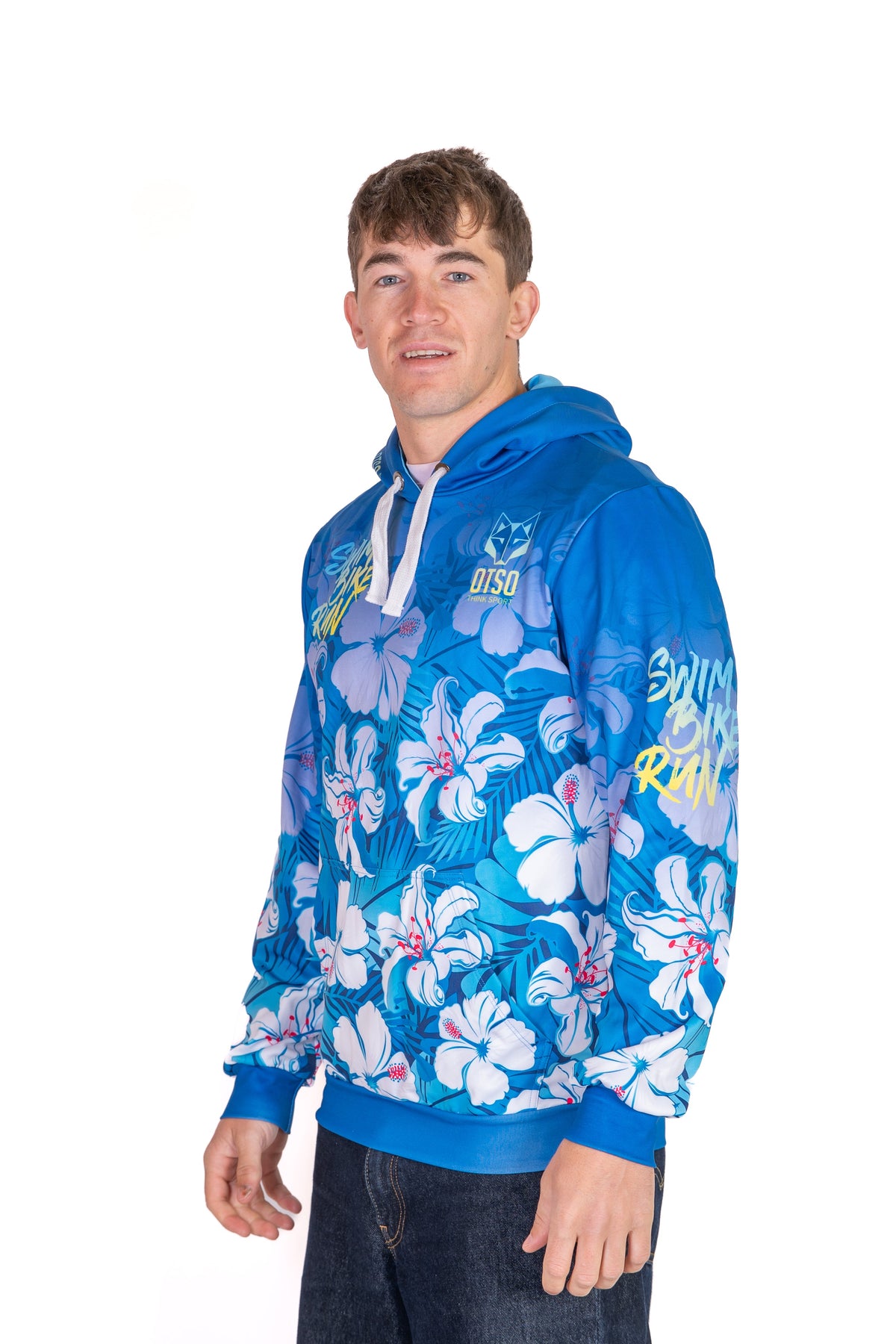 OTSO Hoodie - Swim Bike Run Flower – Produktansicht 5