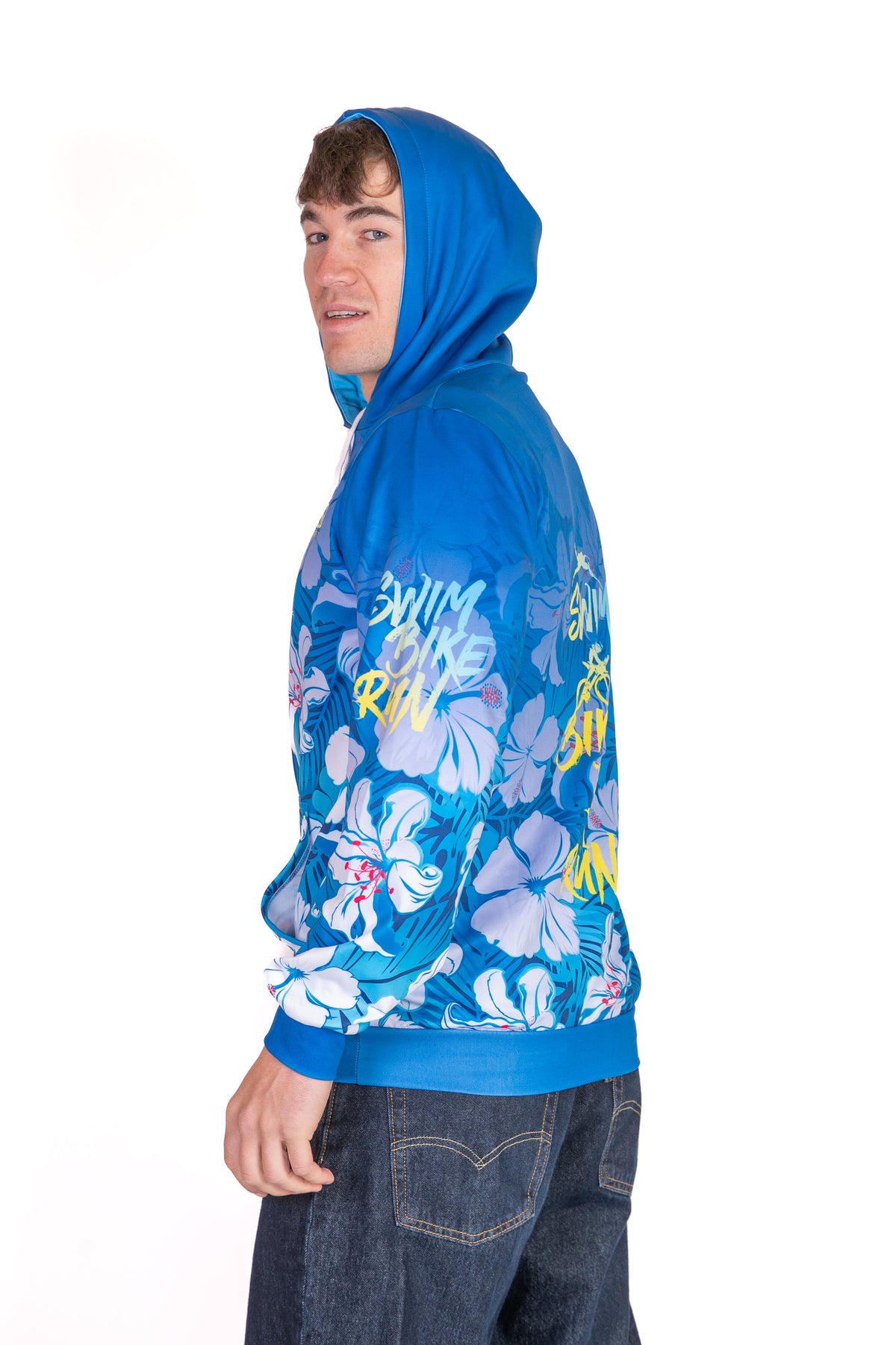 OTSO Hoodie - Swim Bike Run Flower – Produktansicht 7